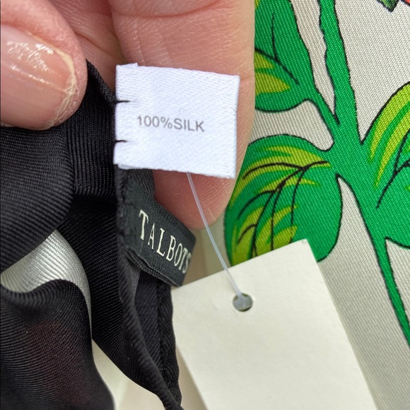 Talbots silk Floral Silk Scarf with Butterfly Design - Picture 2 of 5